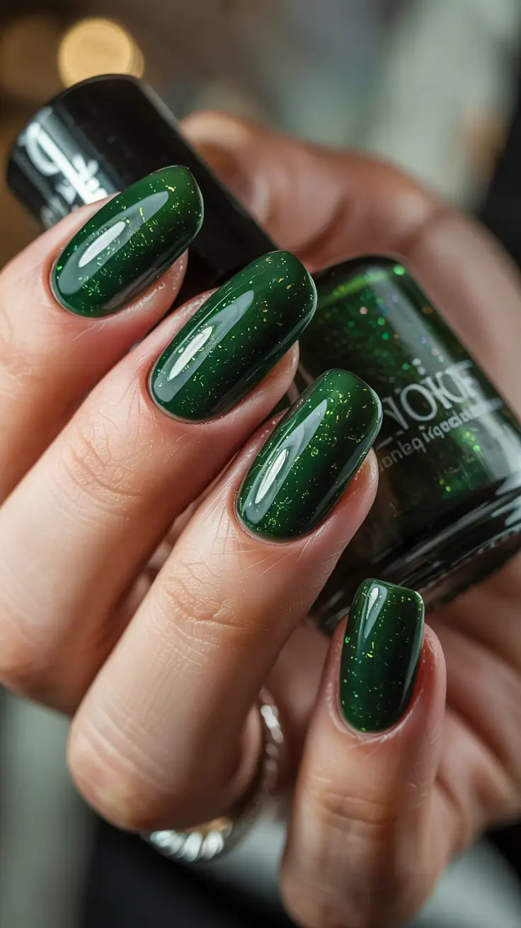 Stylish Nail Ideas for Winter 2025–2026 Evergreen Shine