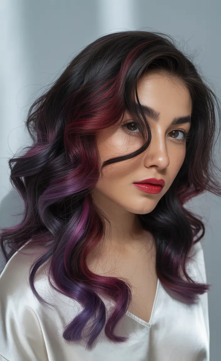 Trending Hair Colors Winter 2025–2026 Berry Velvet Highlights