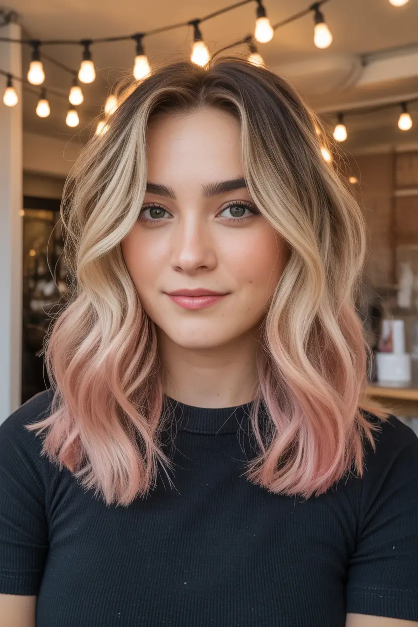 Trending Hair Colors Winter 2025–2026 Frosted Rose Melt