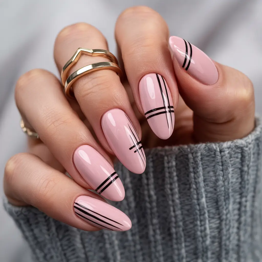 Trendy Manicure Colors Winter 2025–2026 Minimal Nude Lines