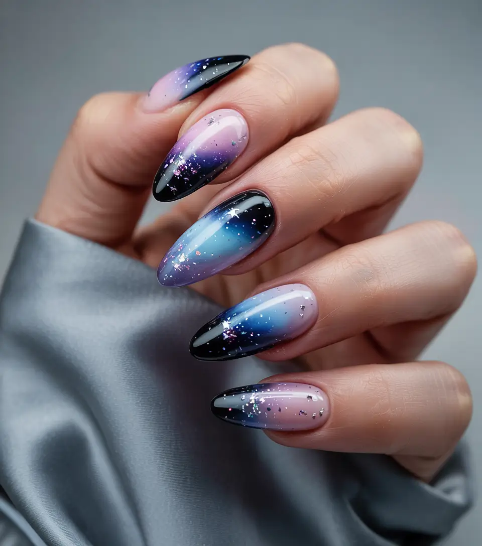 Trendy Manicure Colors Winter 2025–2026 Galaxy Gradient