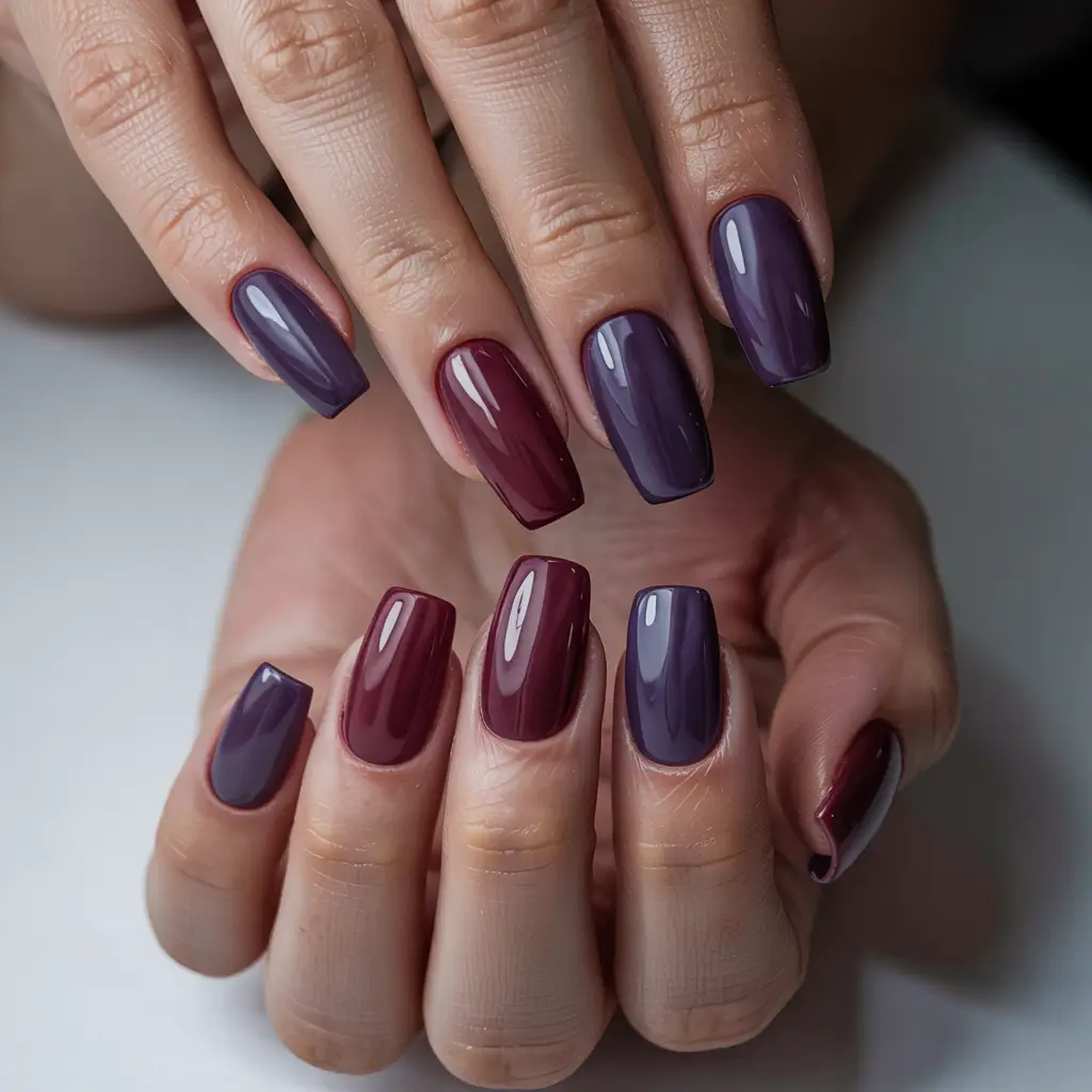 Trendy Manicure Colors Winter 2025–2026 Berry Violet Mix