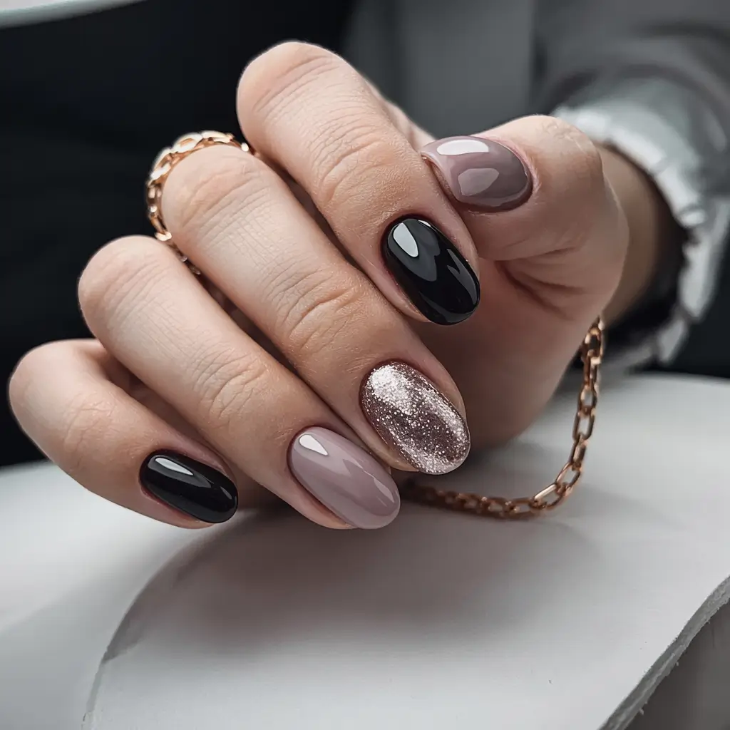 Trendy Manicure Colors Winter 2025–2026 Champagne Contrast