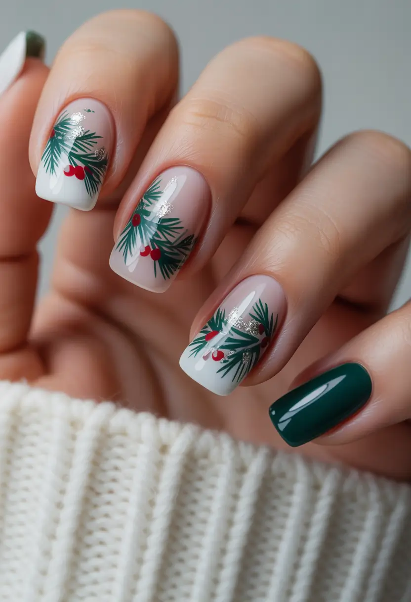 Trendy Manicure Ideas Winter 2025–2026 Festive Evergreen
