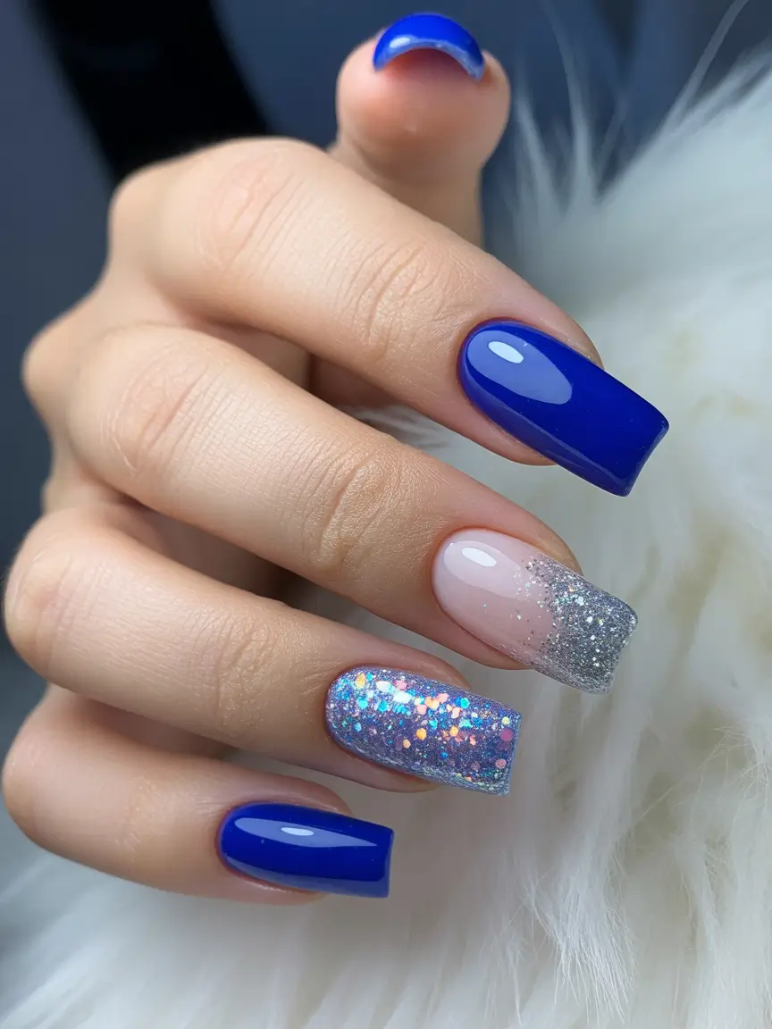 Trendy Manicure Ideas Winter 2025–2026 Electric Sapphire Shine