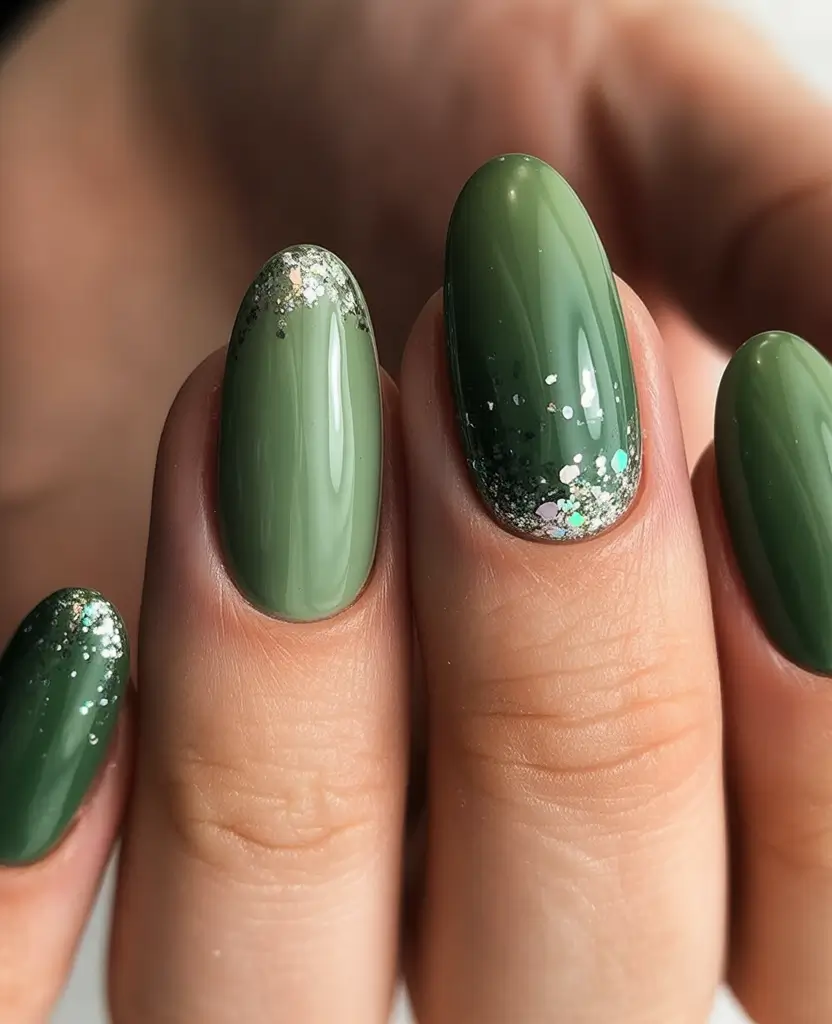 Trendy Manicure Ideas Winter 2025–2026 Evergreen Frost