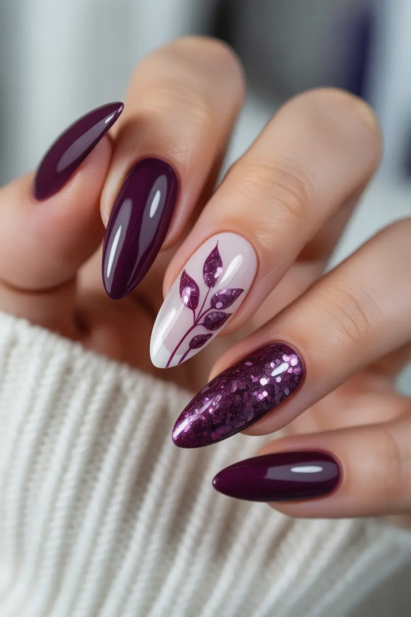 Trendy Manicure Ideas Winter 2025–2026 Berry Shine Elegance