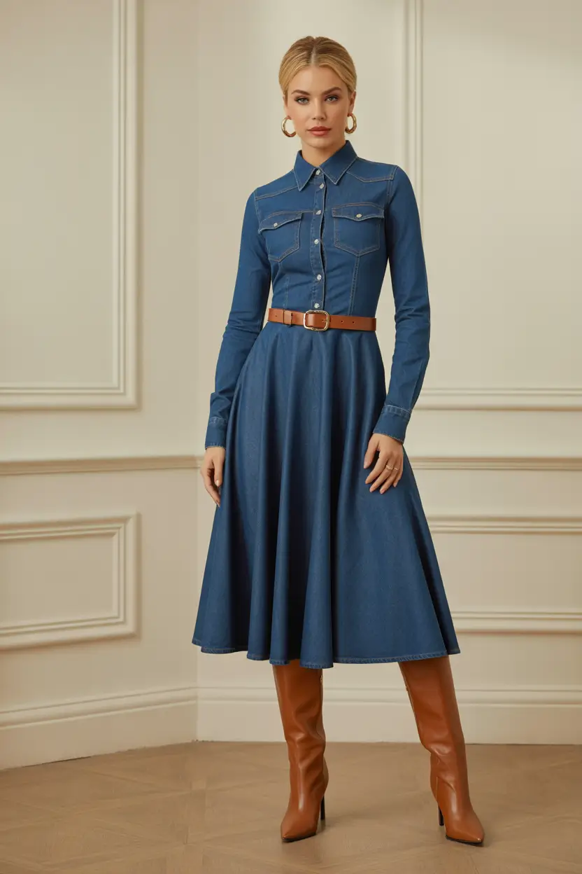 Trendy outfits for women 2026 Denim Elegance