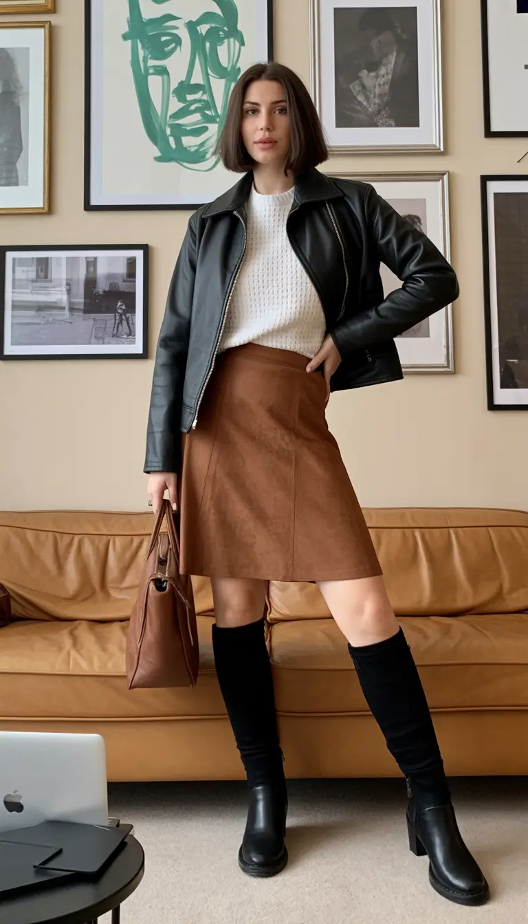 Trendy outfits for women 2026 Leather & Wool