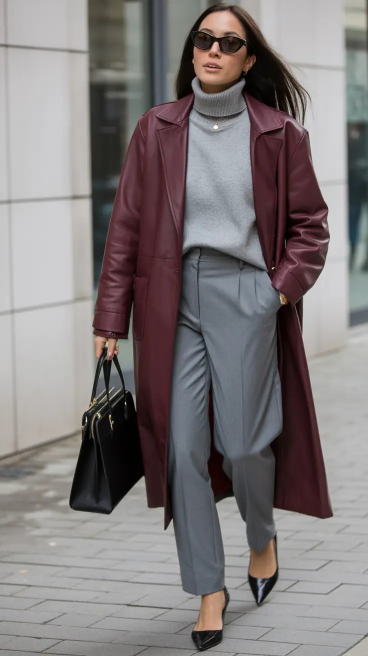 Trendy outfits for women 2026 Wine & Steel