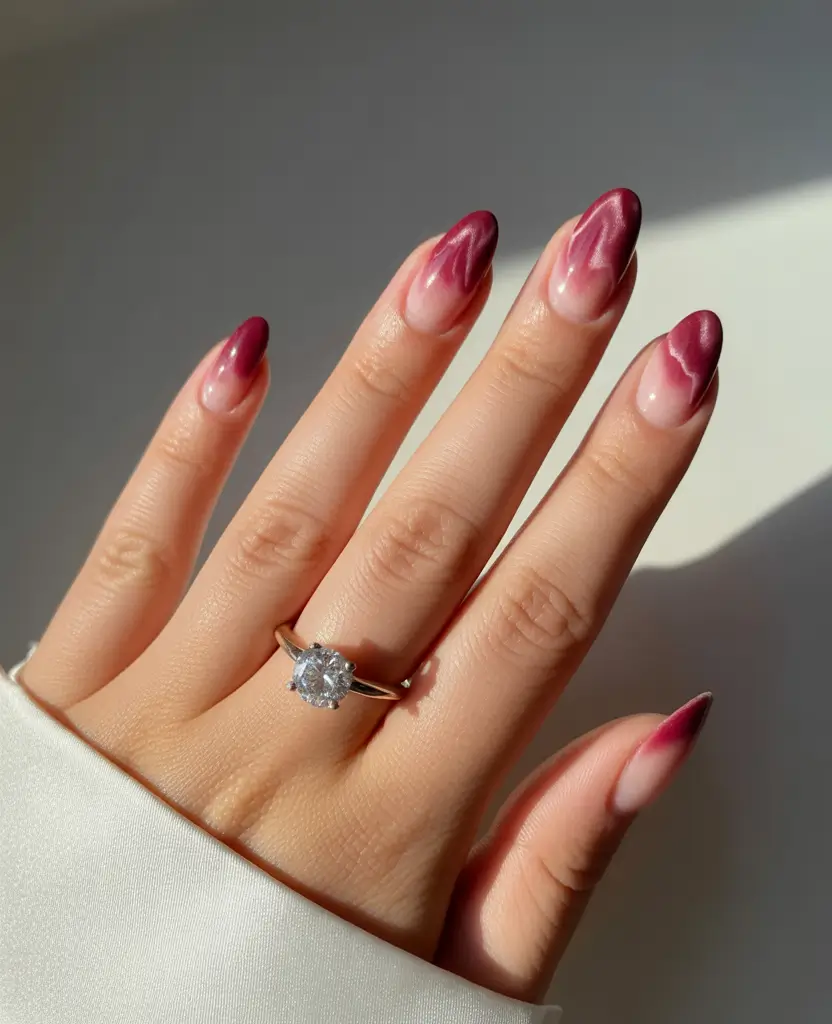 Trendy Pink Winter Nails 2025–2026 Berry Velvet Flame