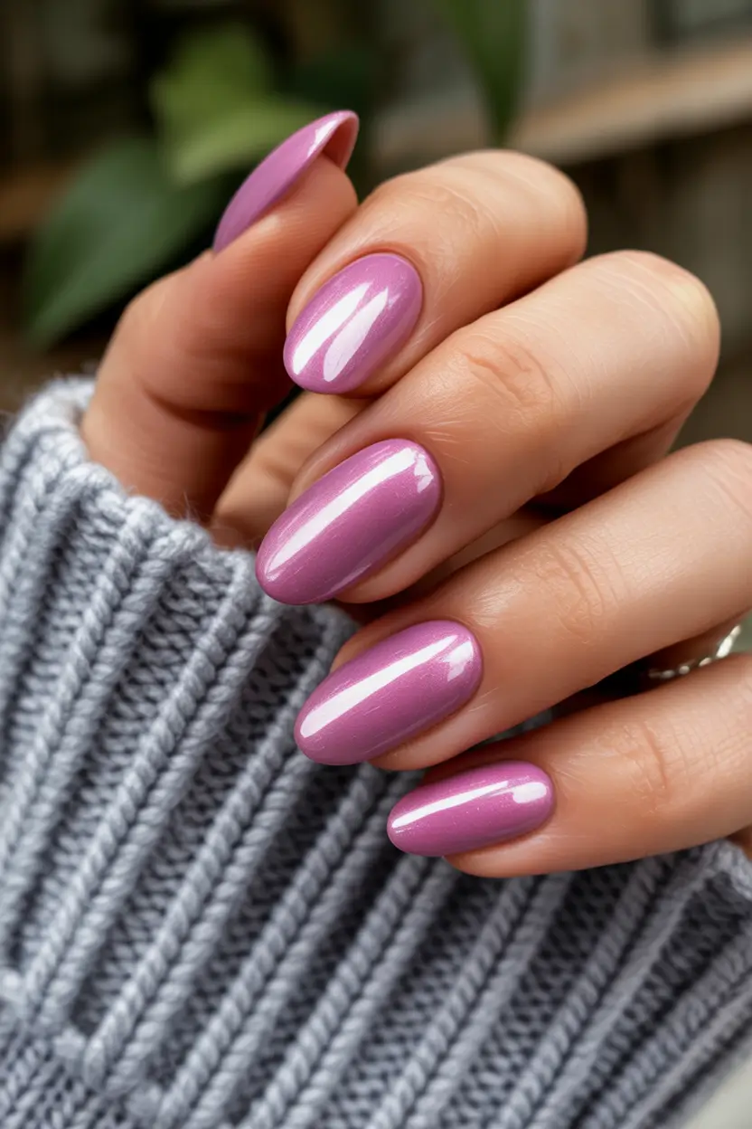 Trendy Pink Winter Nails 2025–2026 Soft Orchid Glow