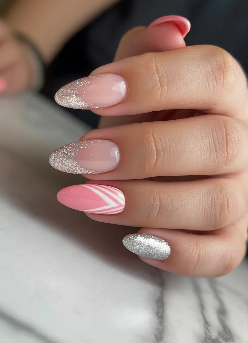 Trendy Pink Winter Nails 2025–2026 Candy Frost French