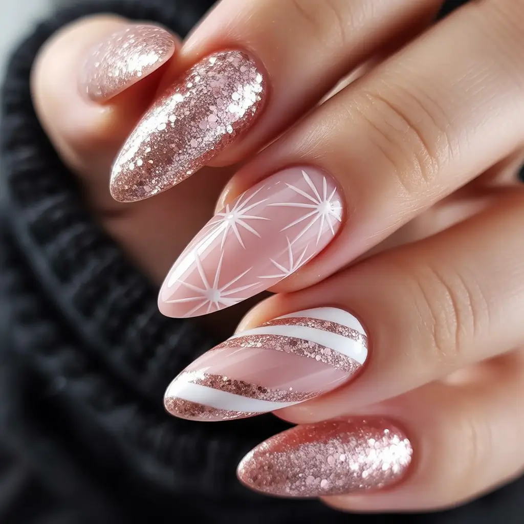 Trendy Pink Winter Nails 2025–2026 Rose Dust Shimmer