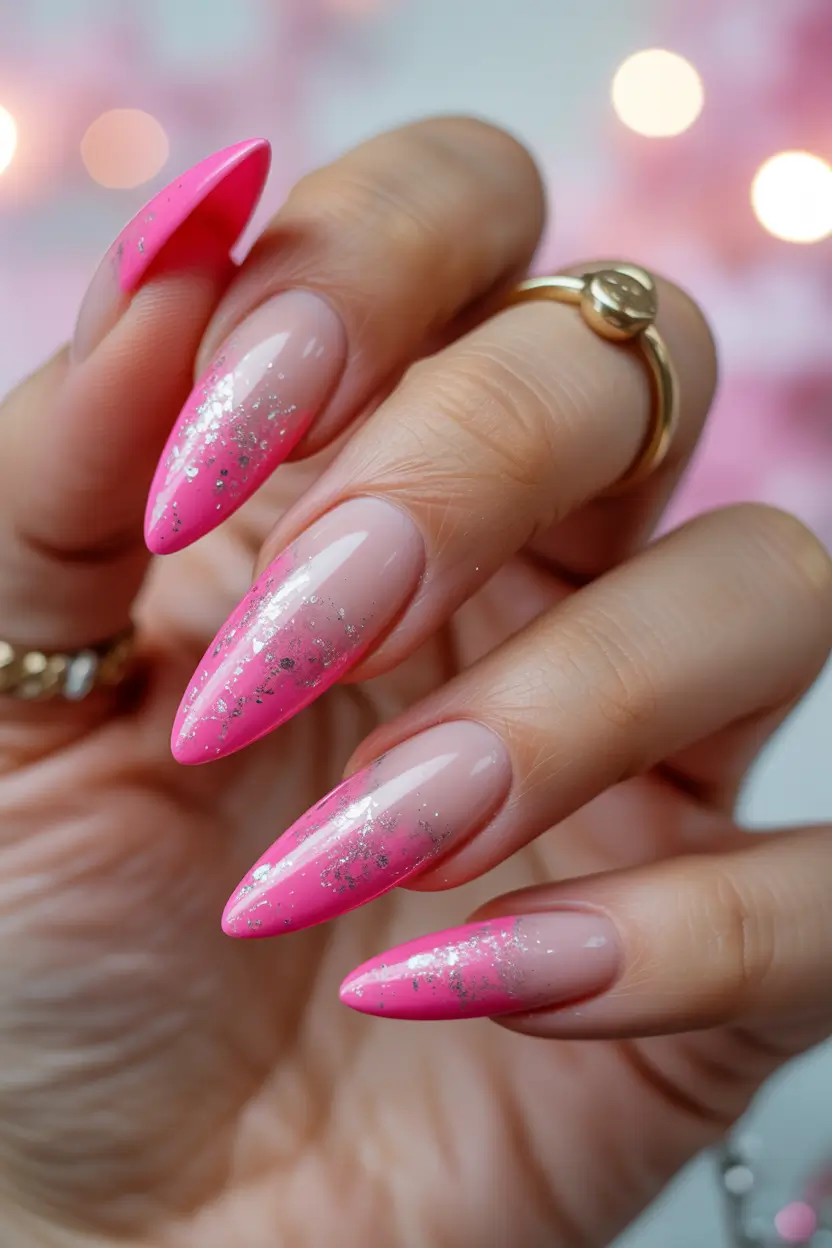 Trendy Pink Winter Nails 2025–2026 Neon Sugar Frost