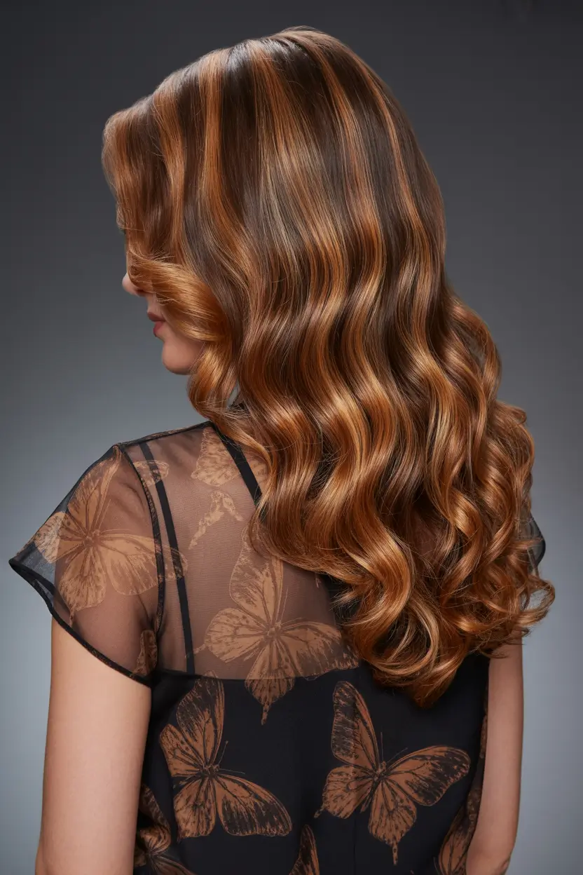 Winter 2025–2026 Hair Colors Highlights Bronzed Caramel Strands