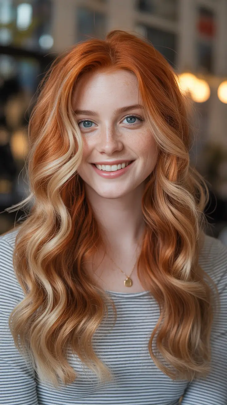 Winter 2025–2026 Hair Colors Highlights Copper Caramel Shine