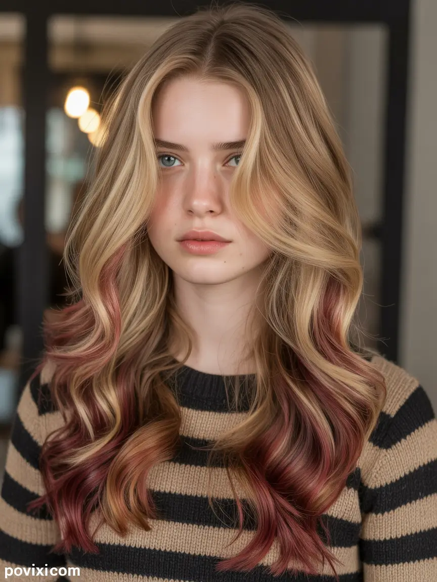 Winter 2025–2026 Hair Colors Highlights Rosewood Ends