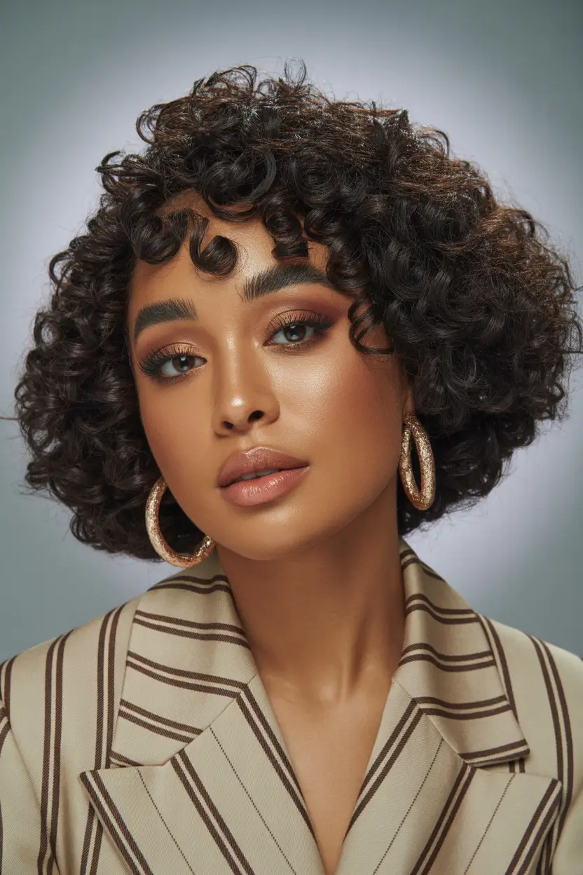 winter hair colors for black women ideas 2025 2026 tight curly bob