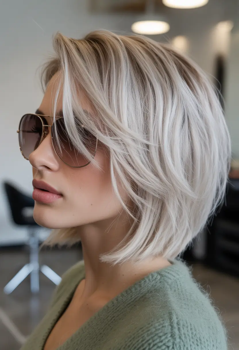 Winter hair colors for blondes ideas 2025 2026 Platinum Blonde Bob