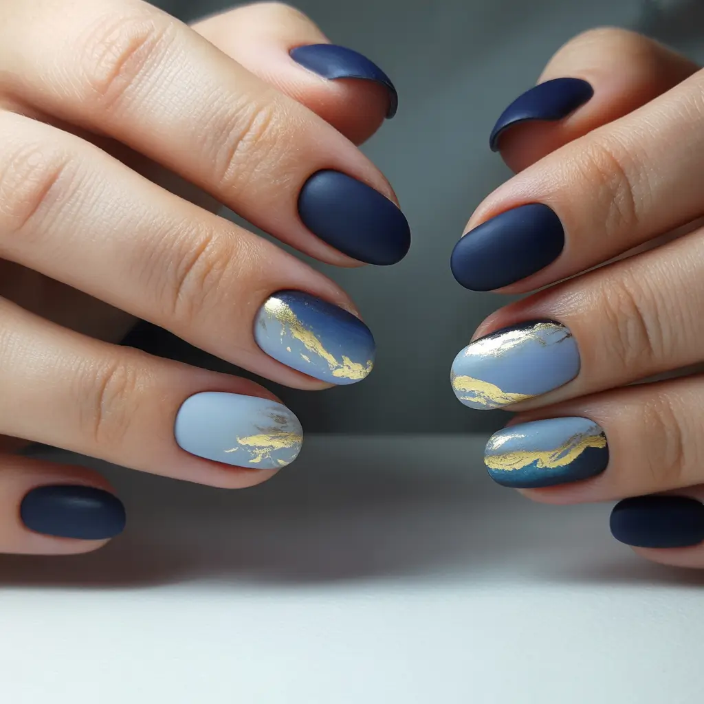 Winter Nail Art Inspo 2025–2026 Matte Night Horizon