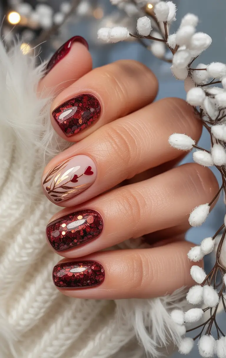 Winter Nail Art Inspo 2025–2026 Ruby Spark Heart