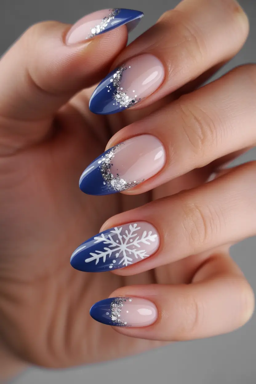 Winter Nail Colors and Designs Ideas 2025–2026 Frost-Tipped French