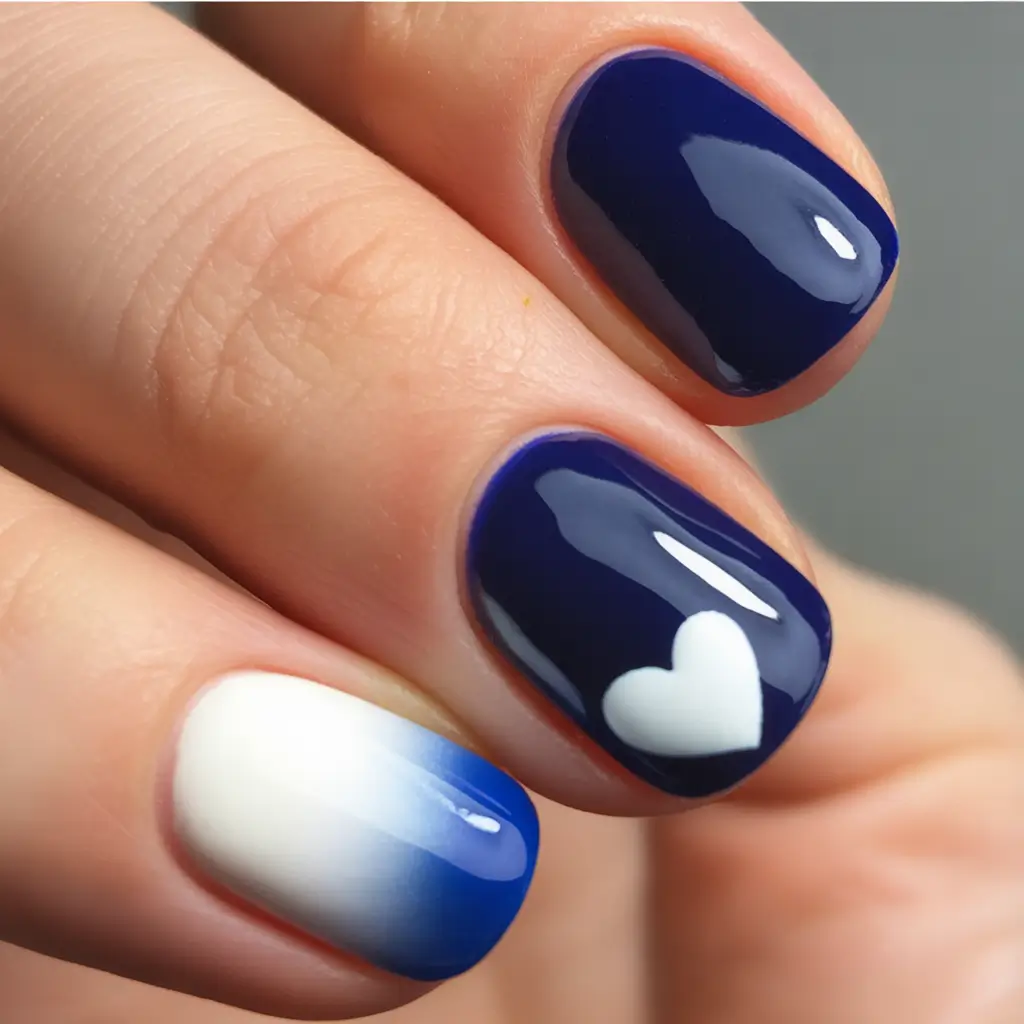 Winter Short square Blue Heart Harmony