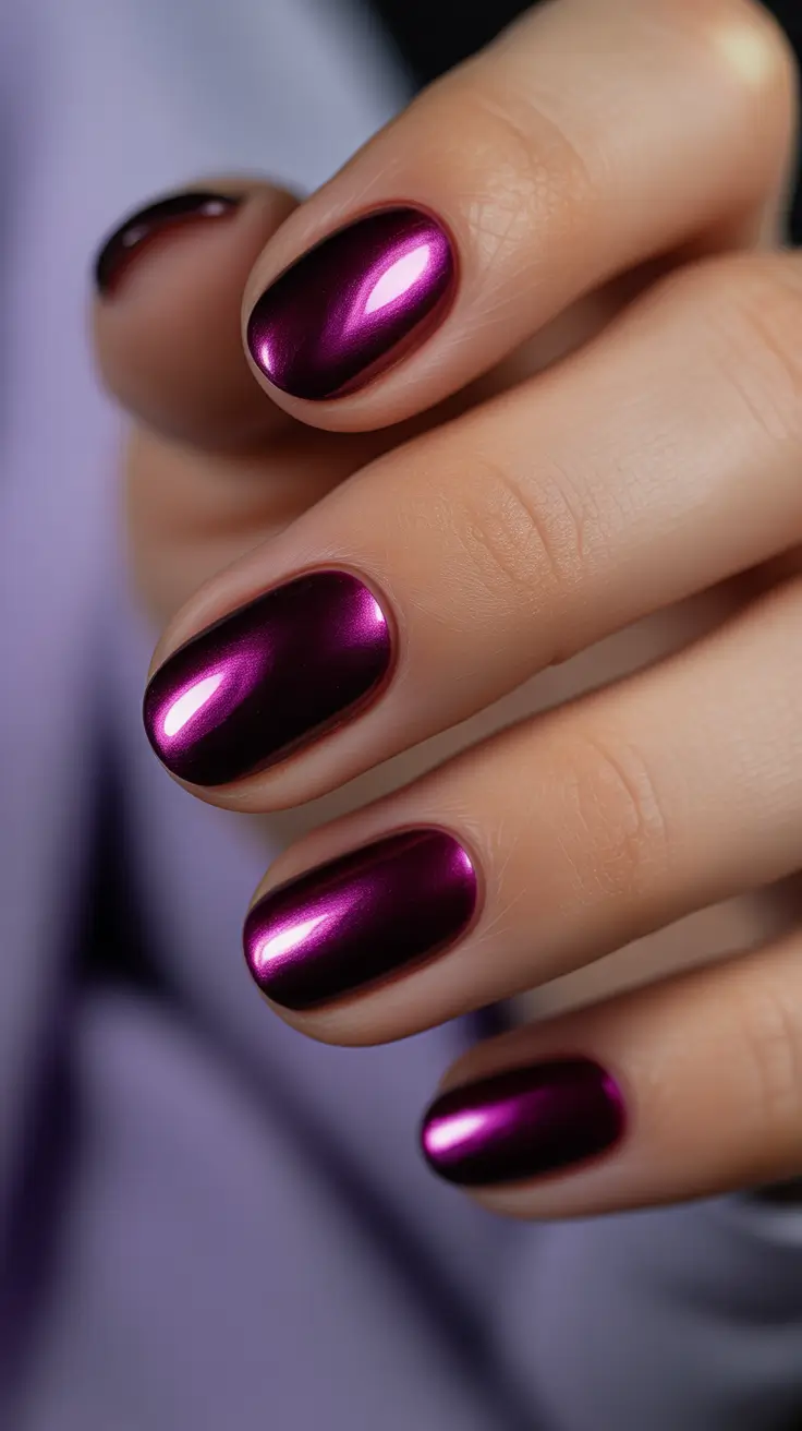 Berry Chrome Winter Nails 2025 2026