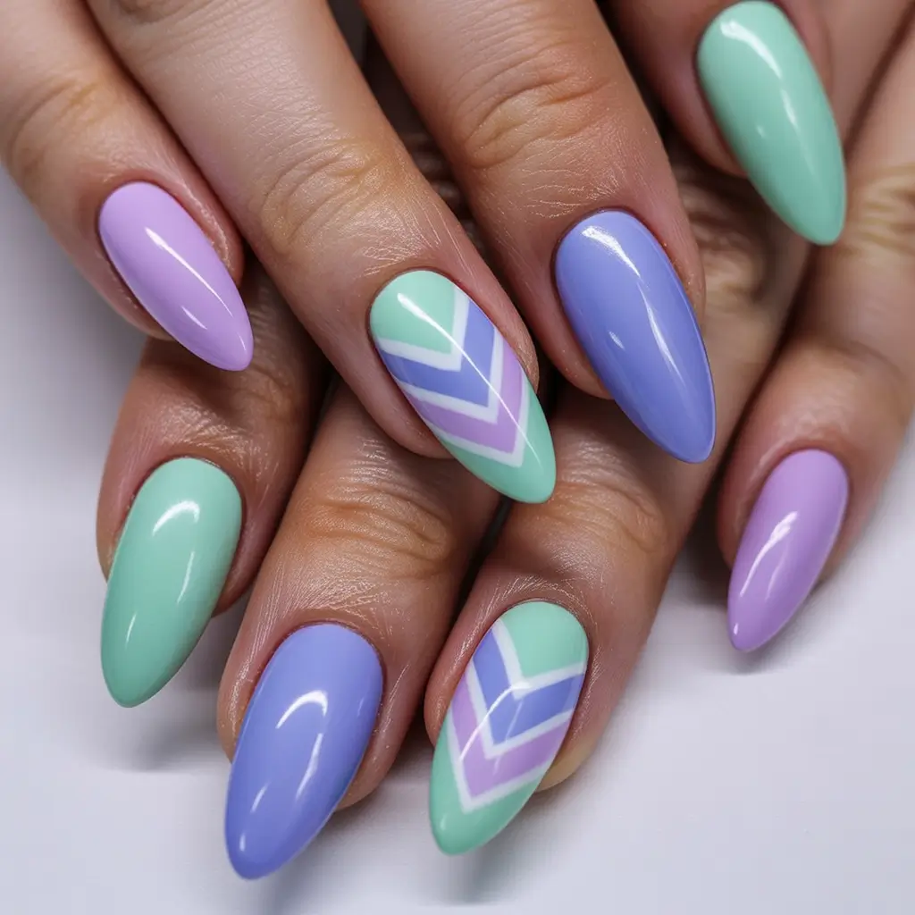 Trending Almond Pastel Chevron Whisper