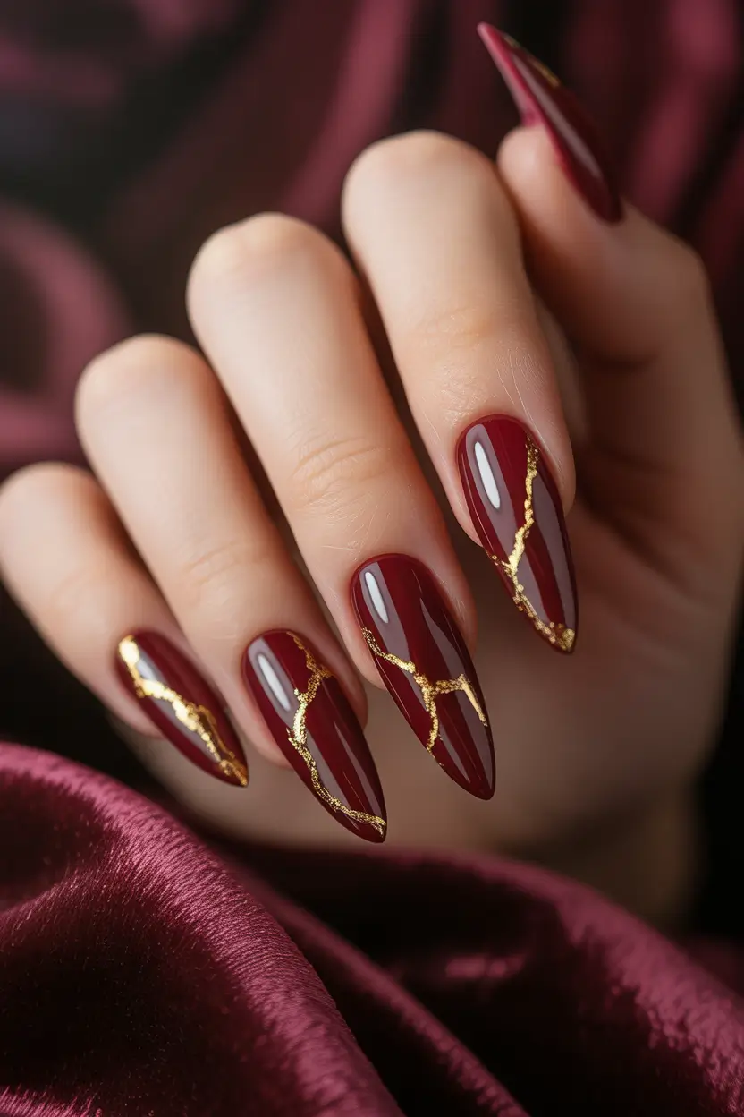 Ruby Gold Winter Nails 2025 2026