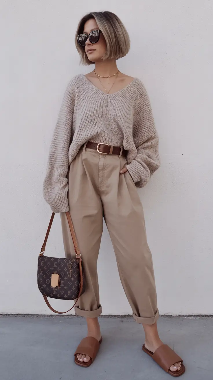 Casual Soft Neutrals and Effortless Layers