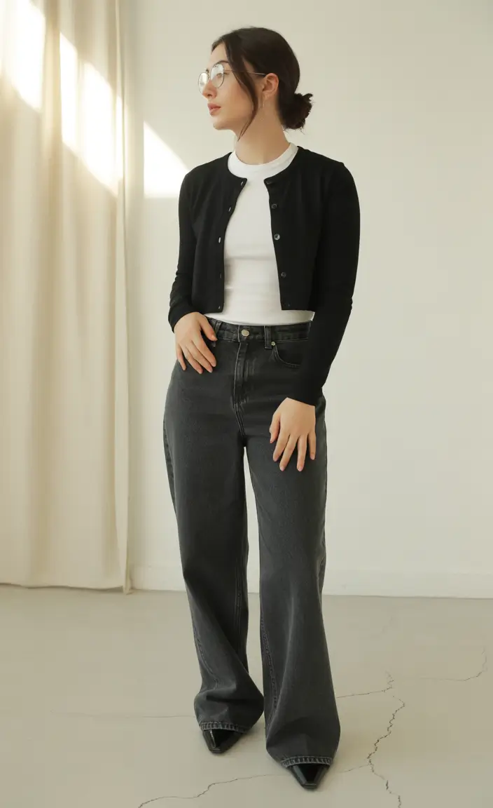 basic outfits ideas for women 2026 Smart and Minimal in Monochrome