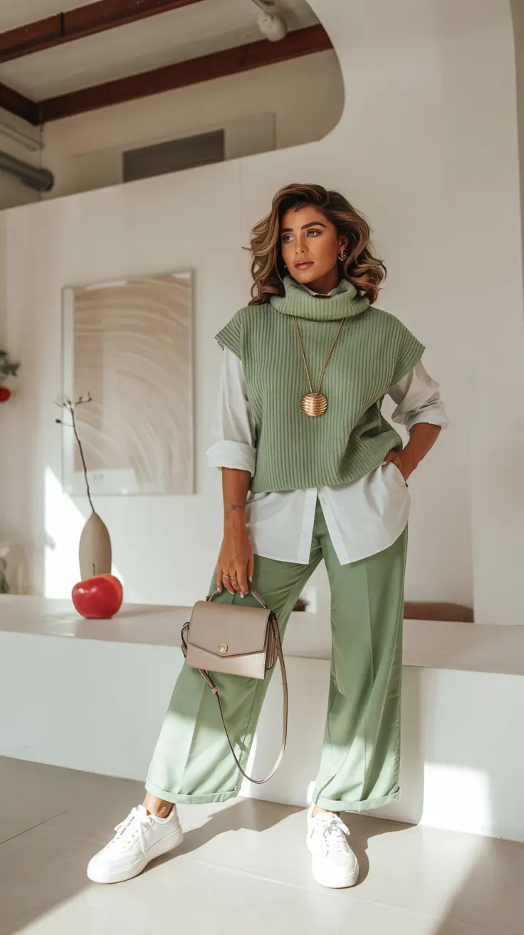 Best travel outfits 2026 - Mint coordinated set for fresh city travel