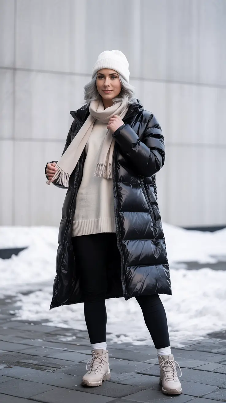 Best travel outfits 2026 - Long puffer and neutrals for ultra warm transit