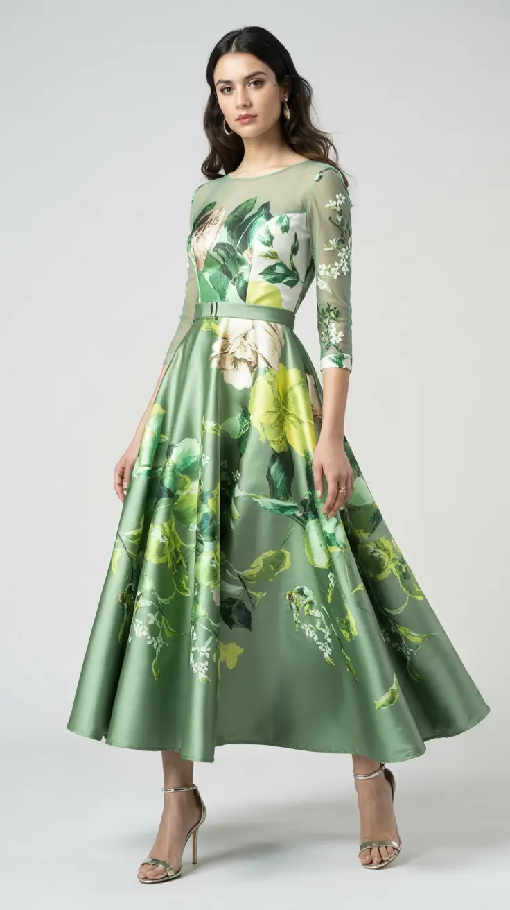 Best wedding guest outfits 2026 Sage Garden Midi for Fresh Spring Greenery