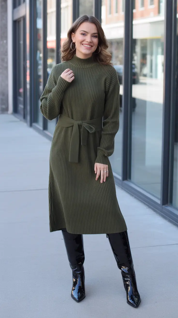 Women fall Olive Elegance for Transitional Days