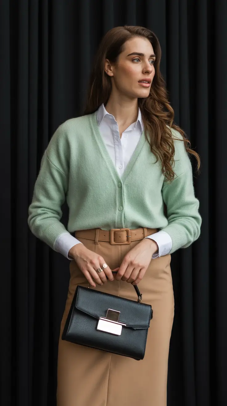 Women spring Mint Freshness Meets Classic Neutrals