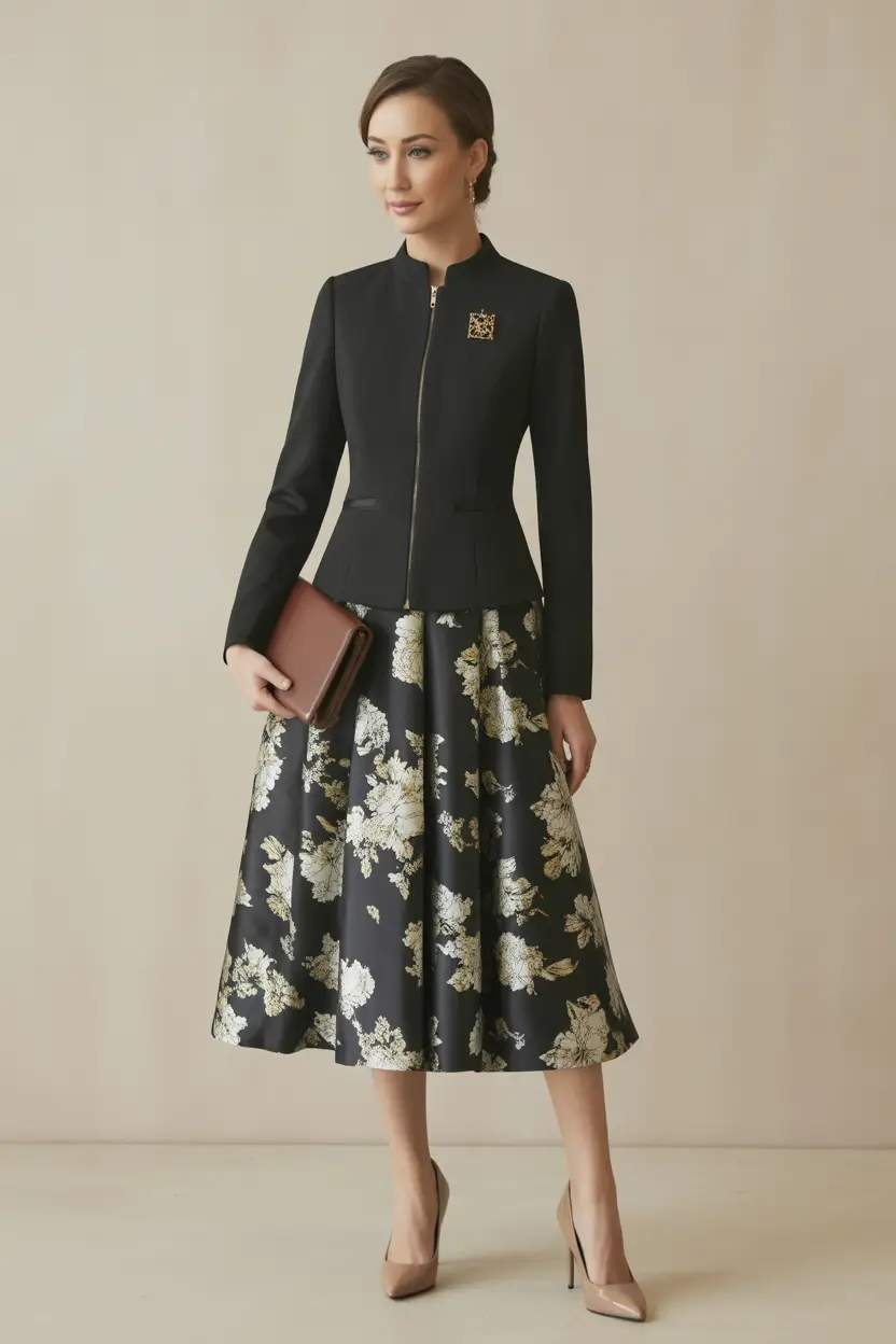 Women work Golden Florals and Midnight Poise