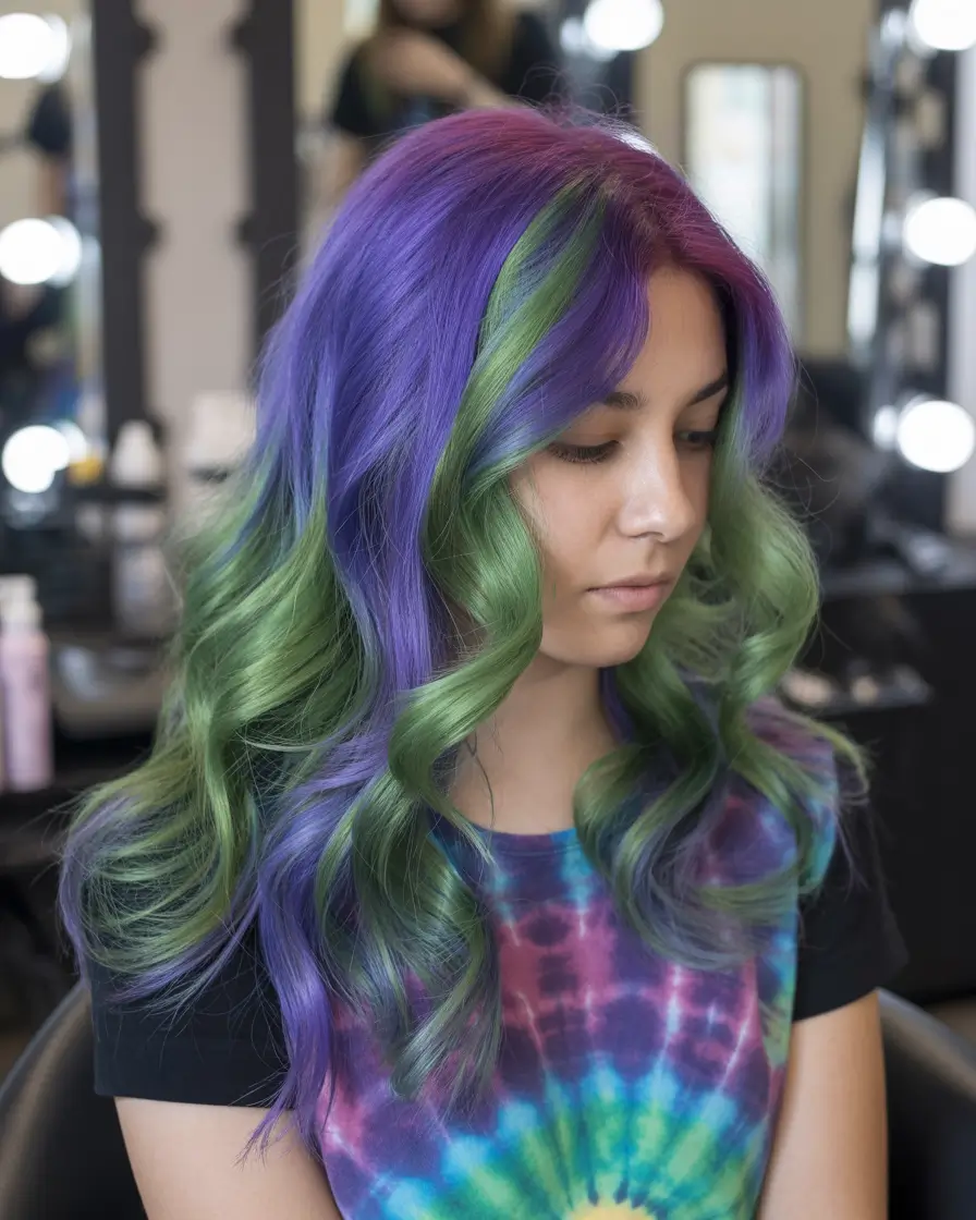 calico hair color curly H2