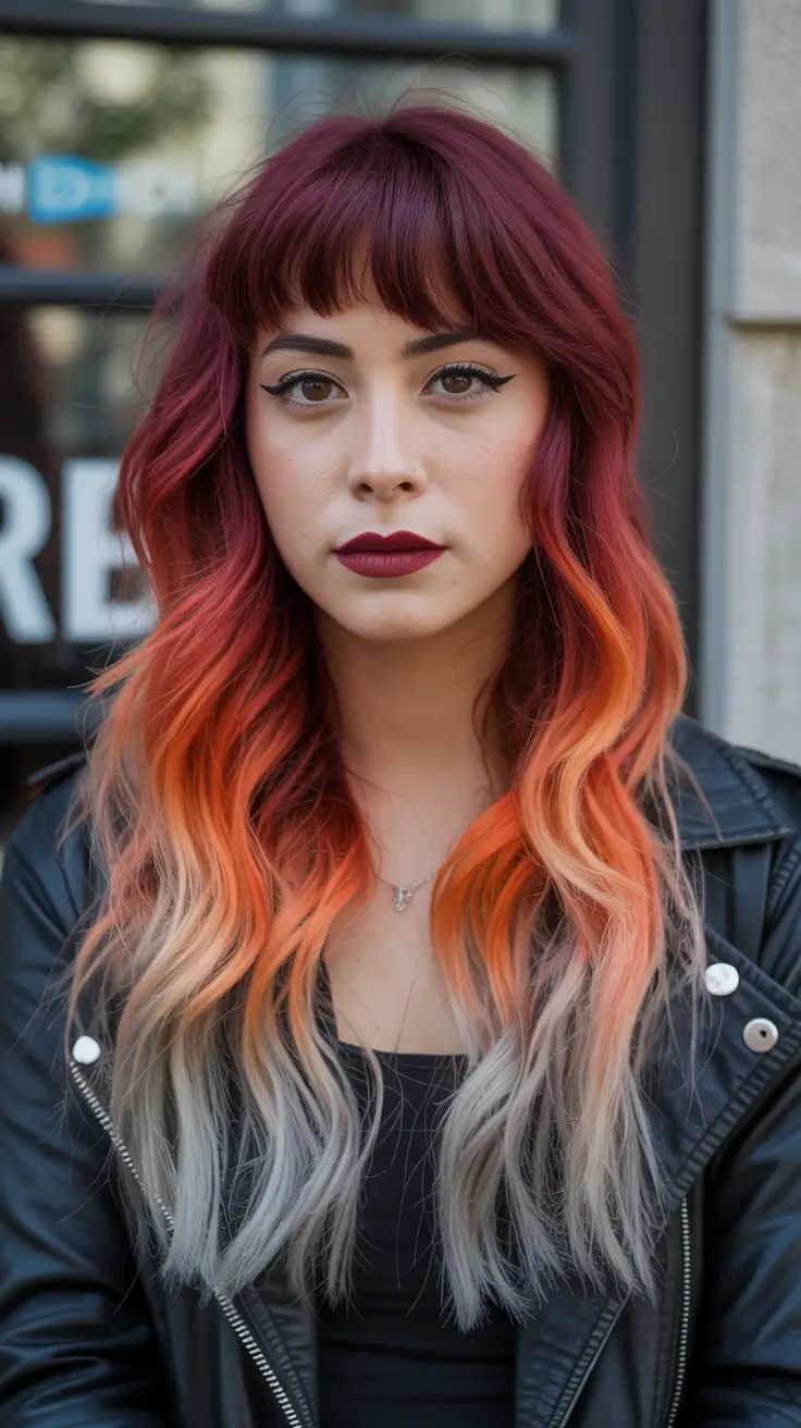 Calico hair color 2026 lookbook – Burgundy Ember Calico Lengths H2