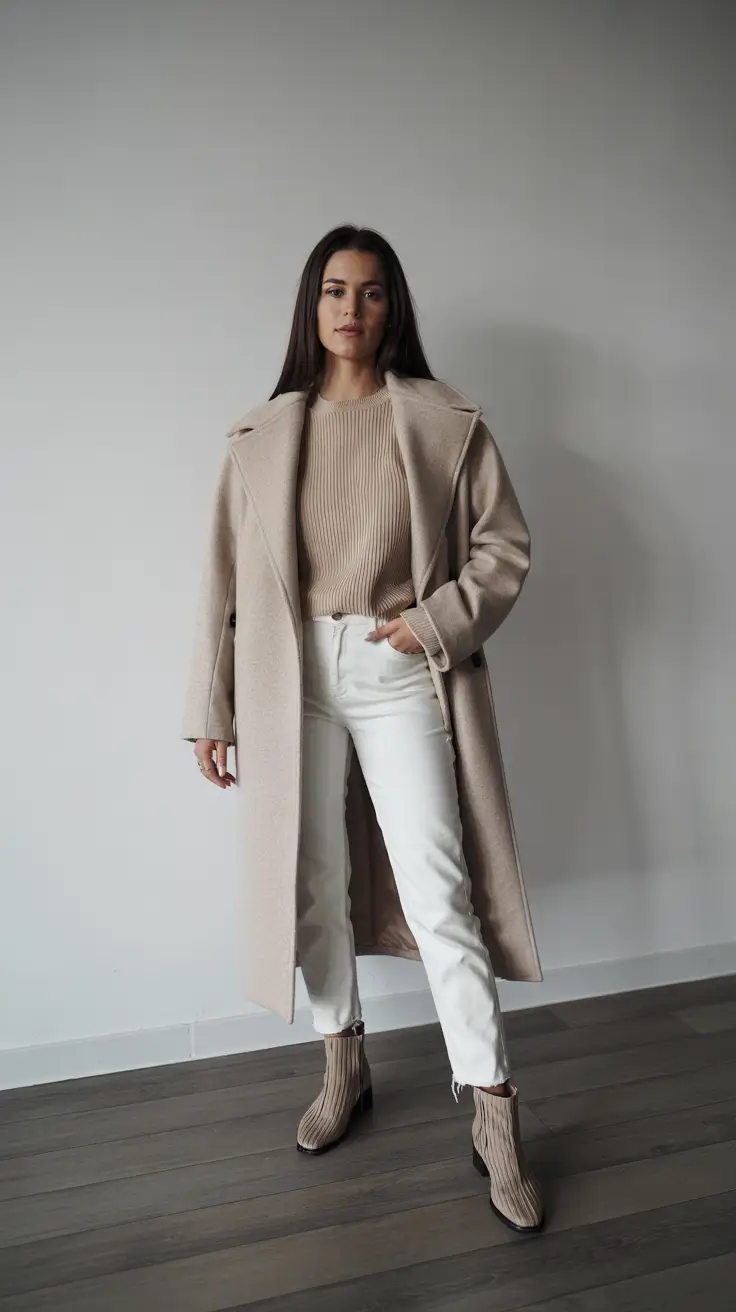 Capsule wardrobe outfits inspiration 2026 Monochrome Neutrals for Timeless Winter Minimalism