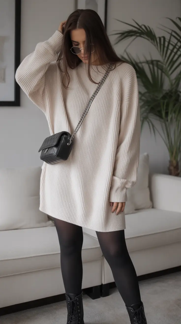 Casual basic outfits 2026 - Cozy Oversized Sweater Dress Energy