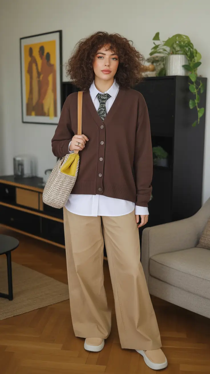 Casual basic outfits 2026 - Relaxed Smart Layers with a Tie