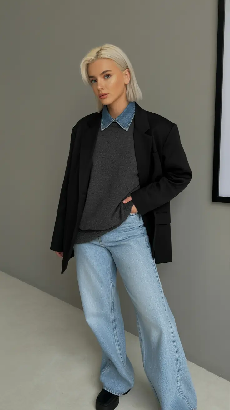 Casual basic outfits 2026 - Blazer, Denim, and Layers for Smart Casual
