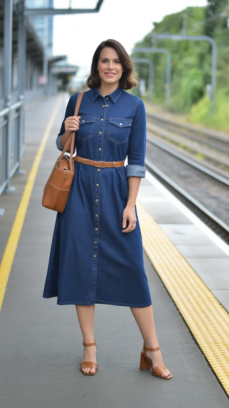 Casual basic outfits 2026 - Denim Shirt Dress for Easy Summer Days