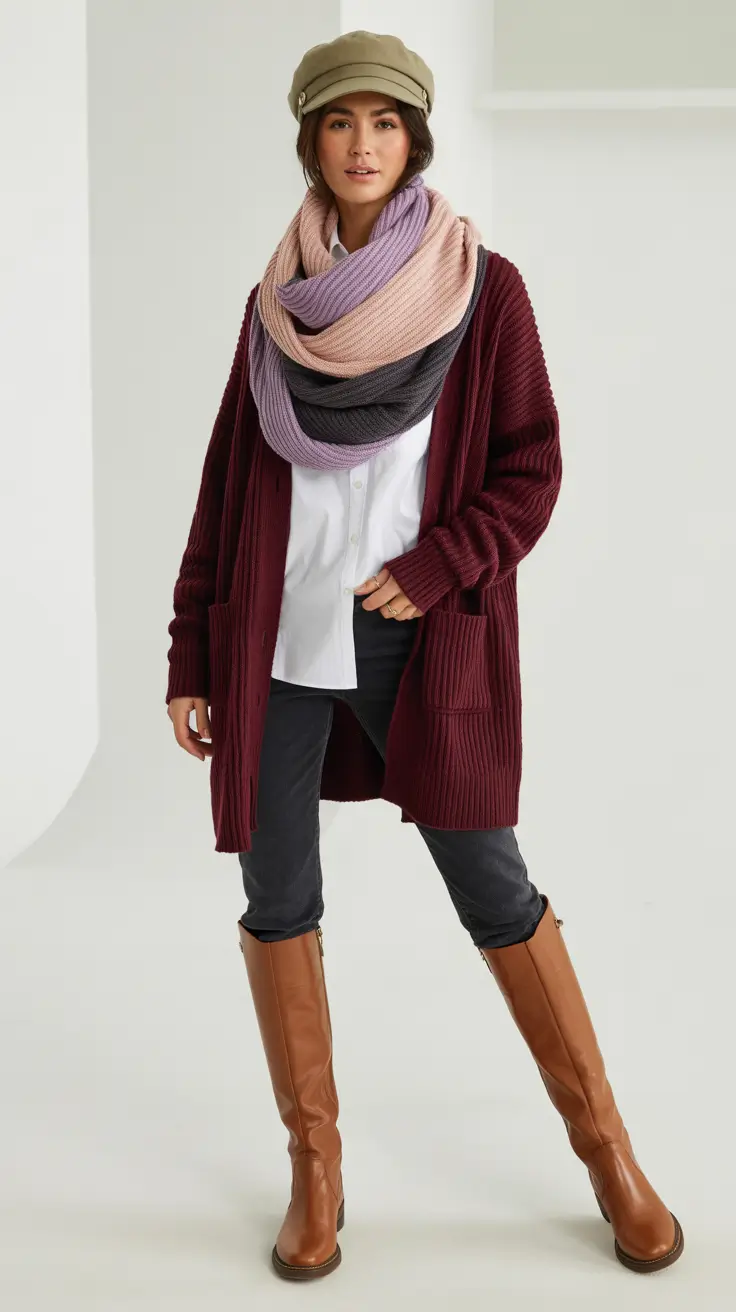 Casual jeans outfits 2026 – Gray Skinny Jeans With Cozy Winter Layers