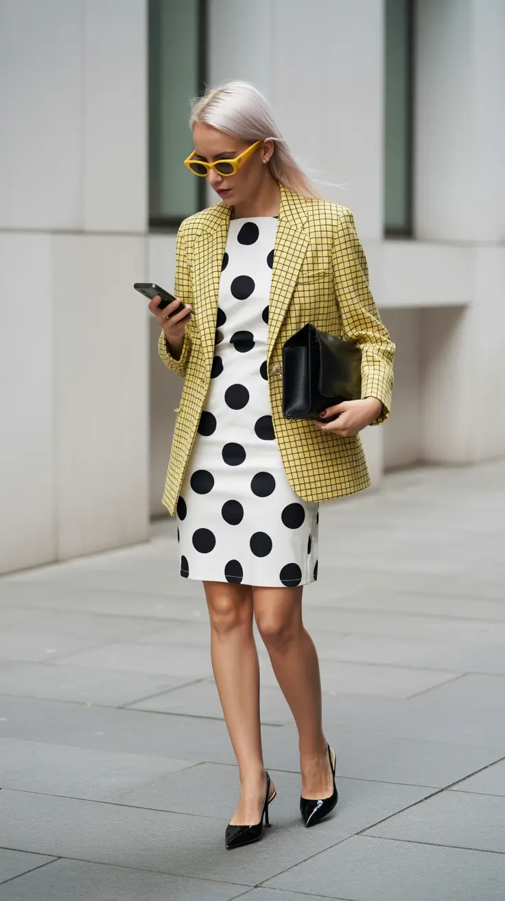 Chic brunch outfits 2026 – Graphic Polka Dots for a Parisian-Inspired Brunch