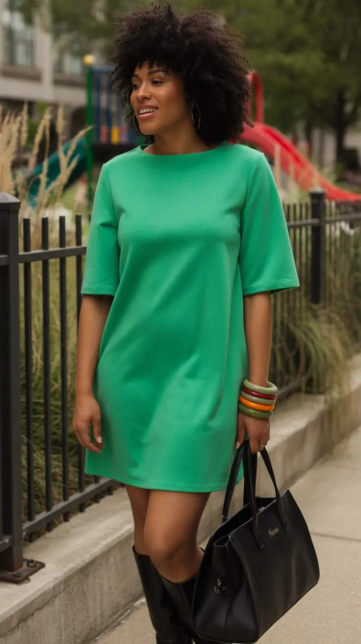 Chic brunch outfits 2026 – Bold Green for a Simple Yet Sporty Summer Brunch