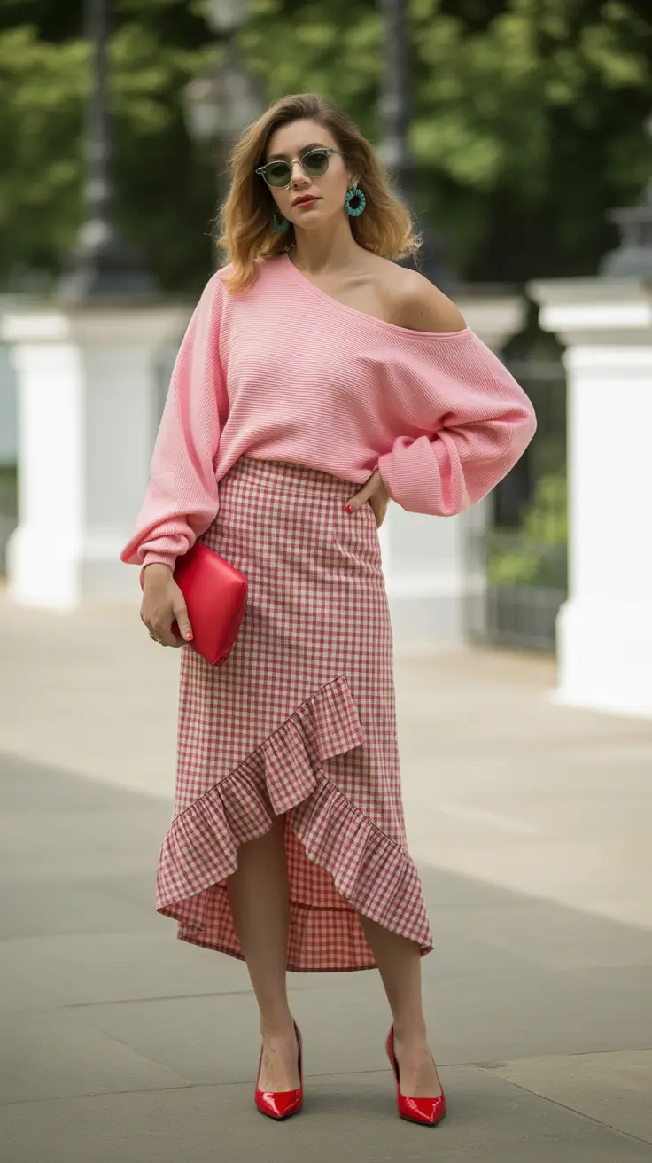 Chic brunch outfits 2026 – Pink Ruffles for a Garden Party Brunch